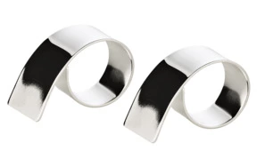 Набор колец для салфеток Edzard Волюта 3,5х6х4 см, 2 шт, посеребрение