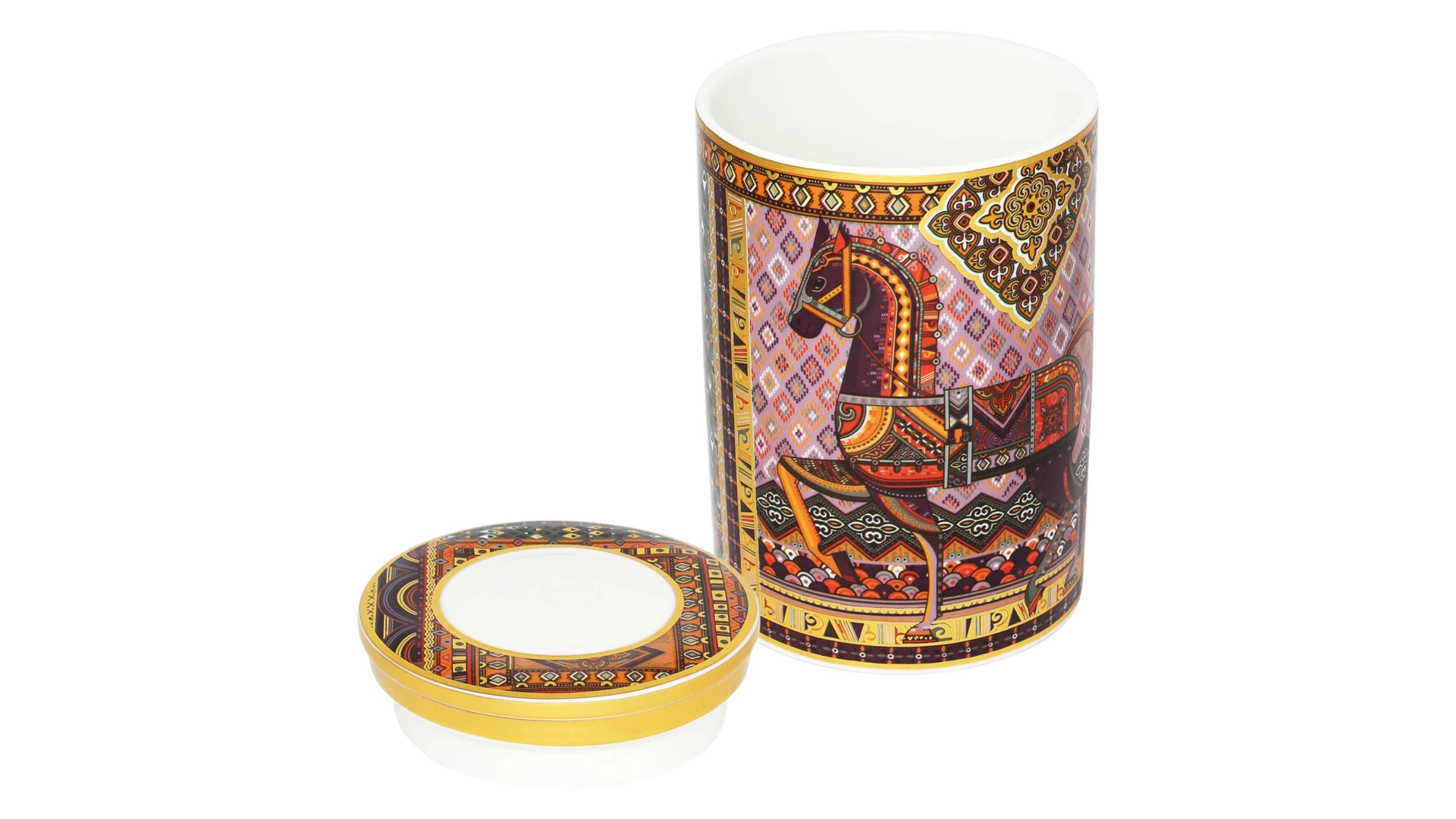 Банка для хранения Empire Сивка-Бурка 11х11х17 см, фарфор твердый, п/к