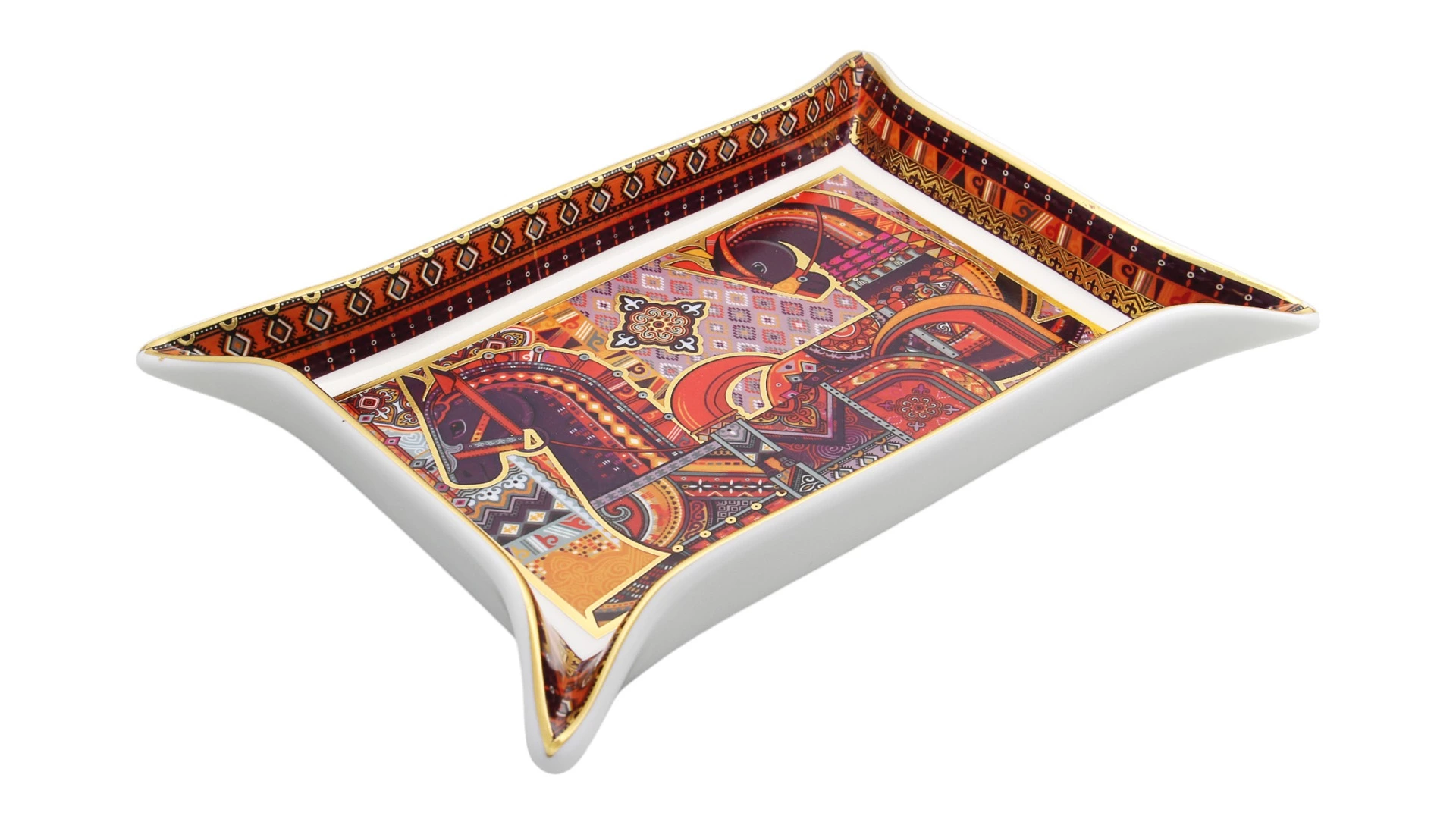 Блюдо прямоугольное Empire Сивка-Бурка 20 см, фарфор твердый, п/к