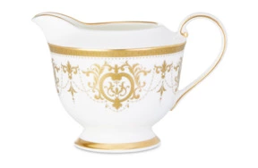 Молочник Narumi Золотая тиара 200 мл, фарфор костяной