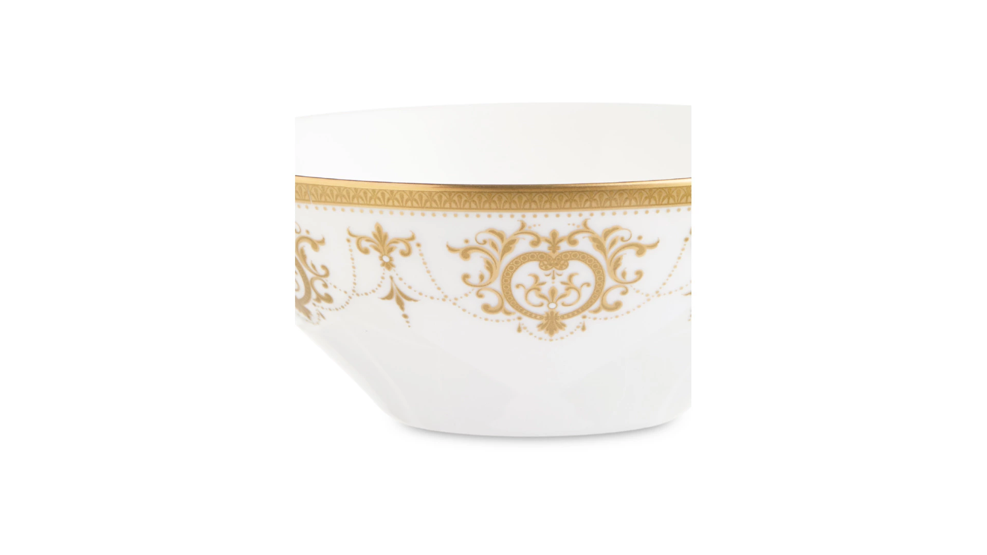 Салатник индивидуальный Narumi Золотая тиара 13 см, фарфор костяной