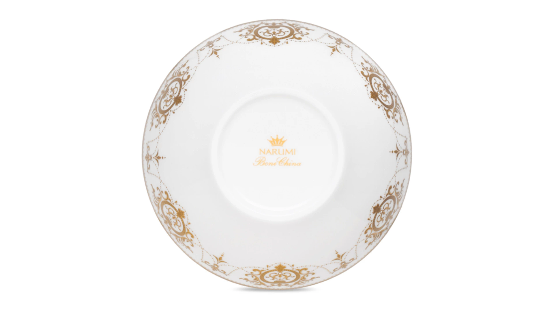 Салатник индивидуальный Narumi Золотая тиара 13 см, фарфор костяной