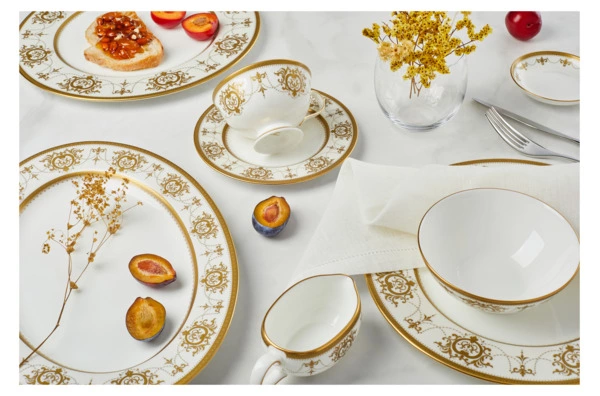 Салатник индивидуальный Narumi Золотая тиара 13 см, фарфор костяной