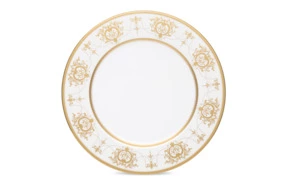 Тарелка обеденная Narumi Золотая тиара 27 см, фарфор костяной