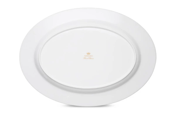 Блюдо овальное Narumi Золотая тиара 43х31,5 см, фарфор костяной