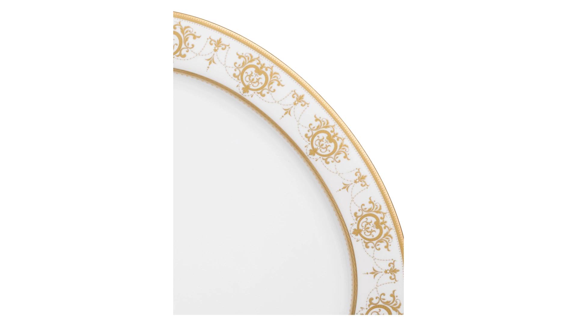 Блюдо овальное Narumi Золотая тиара 43х31,5 см, фарфор костяной