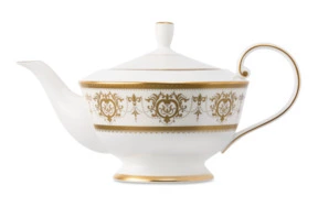 Чайник заварочный Narumi Золотая тиара 0,94 л, фарфор костяной