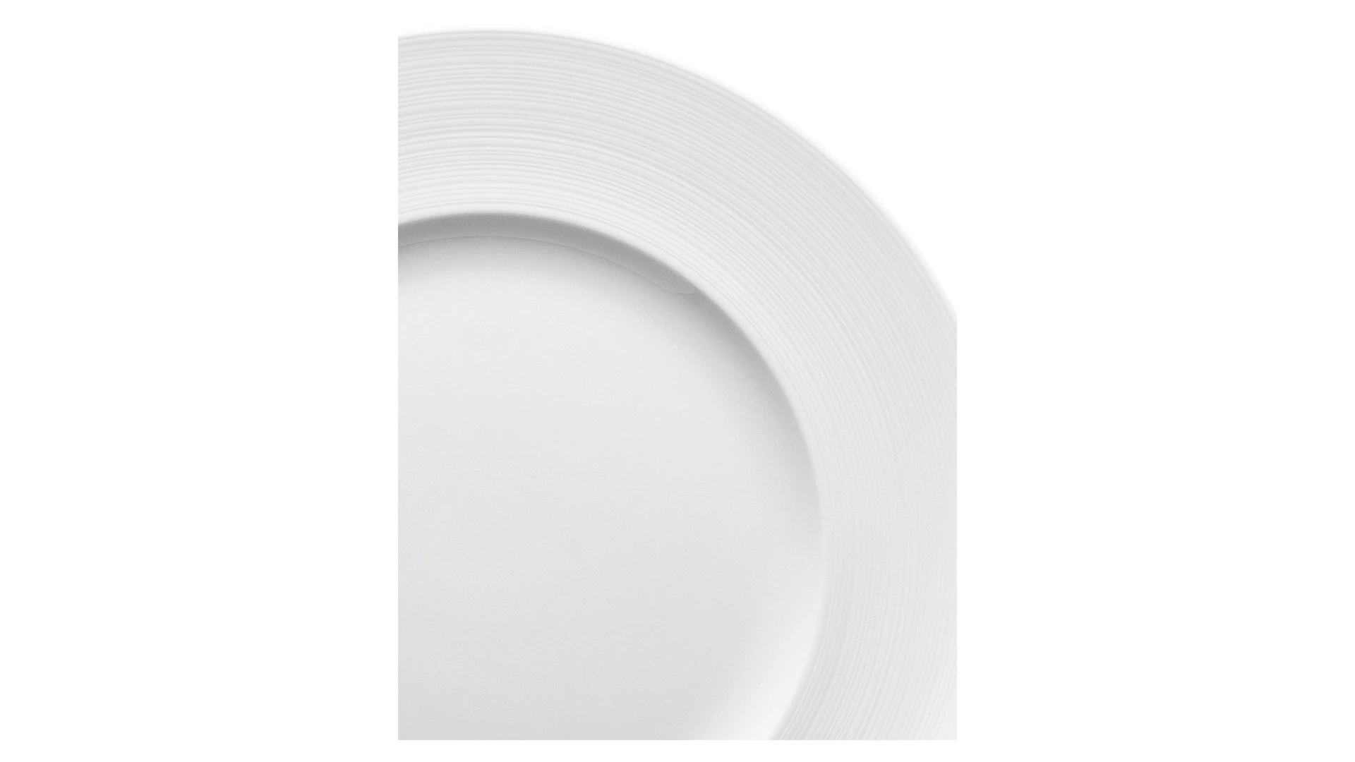 Тарелка обеденная Narumi Терраса, рельеф 27 см, фарфор костяной, матовая, белая, блестящая