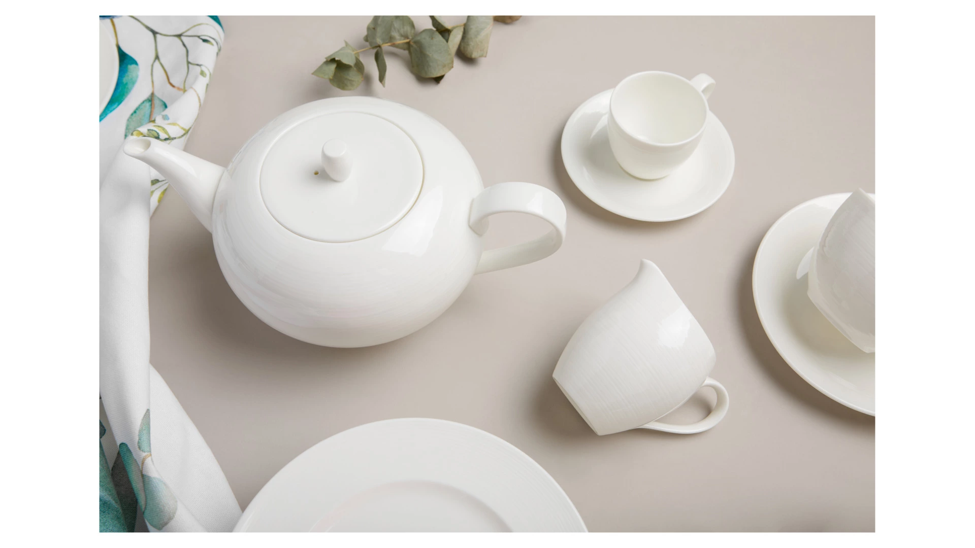 Чайник Narumi Терраса, рельеф 1,18 л, фарфор костяной