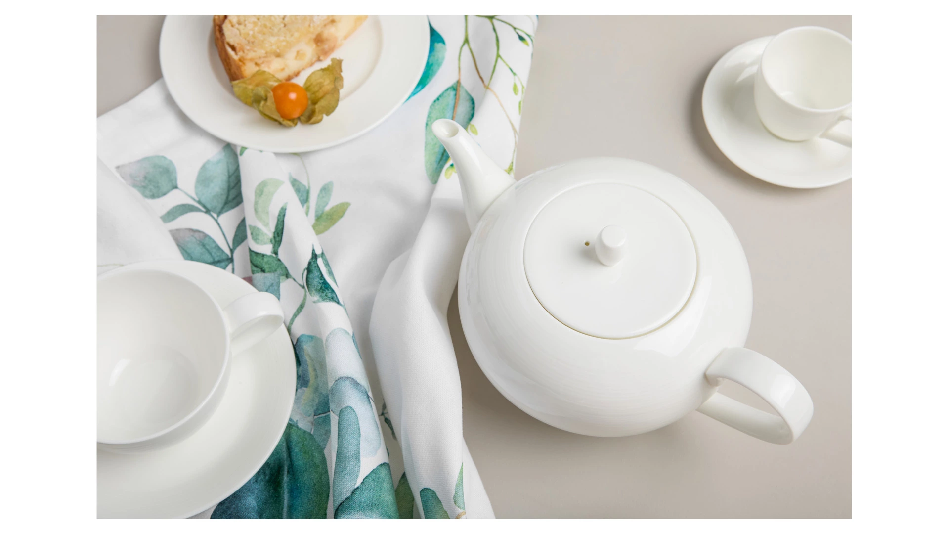 Чайник Narumi Терраса, рельеф 1,18 л, фарфор костяной