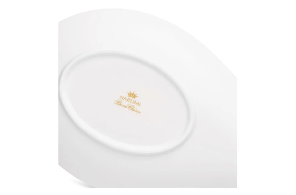 Подставка двойная под ложки Narumi Белый декор 32,5х14х3,5 см, фарфор костяной