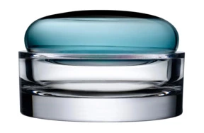 Банка для хранения Nude Glass Награда 12 см, стекло хрустальное, бирюзовая крышка