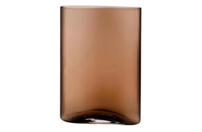 Ваза Nude Glass Туман 38 см, стекло хрустальное, карамельная