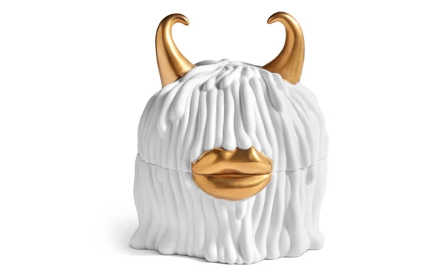 Набор тарелок в подставке с крышкой L’Objet Хаас 11 см, 5 предметов, белый, фарфор, п/к