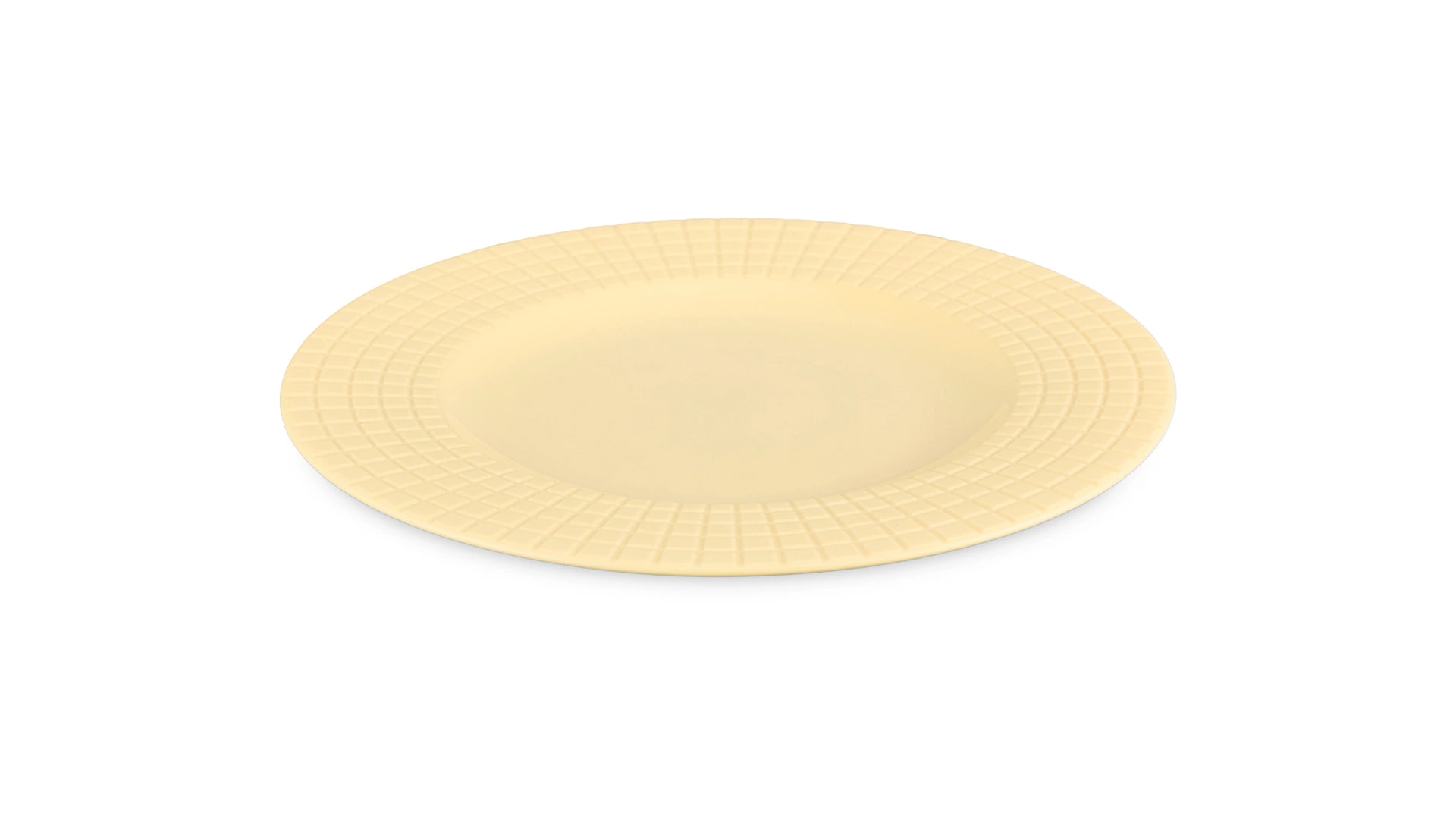 Тарелка обеденная Decor de table Луч 27 см, рельеф, фарфор, желтая