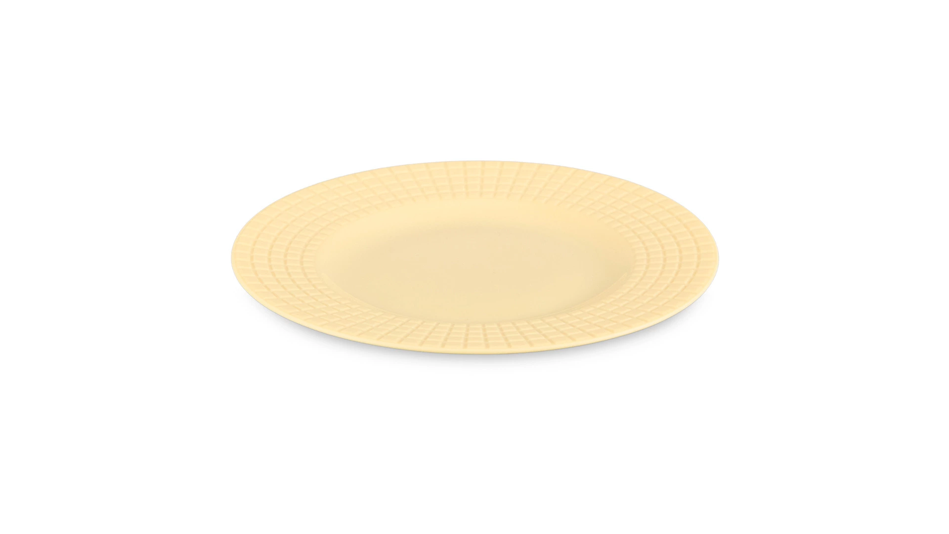 Тарелка закусочная Decor de table Луч 20,5 см, рельеф, фарфор, желтая