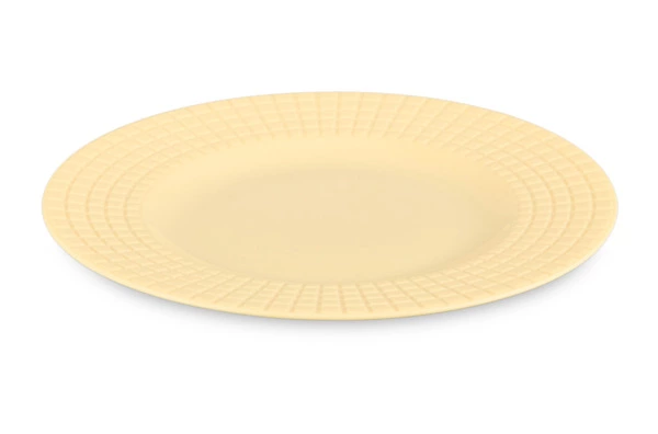 Тарелка закусочная Decor de table Луч 20,5 см, рельеф, фарфор, желтая