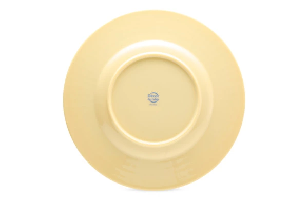 Тарелка закусочная Decor de table Луч 20,5 см, рельеф, фарфор, желтая