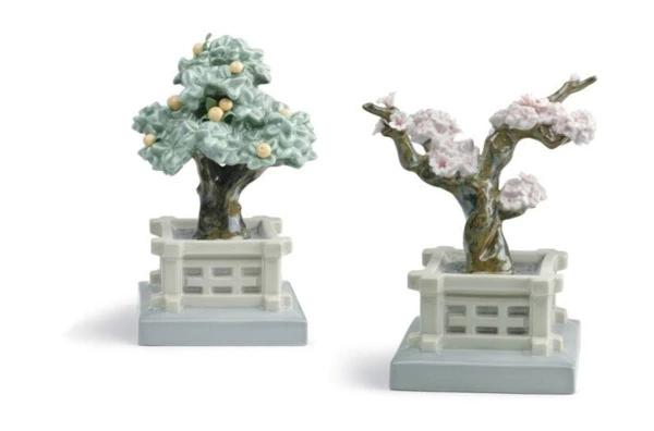 Набор фигурок Lladro Мандарин и вишня 20х15, фарфор