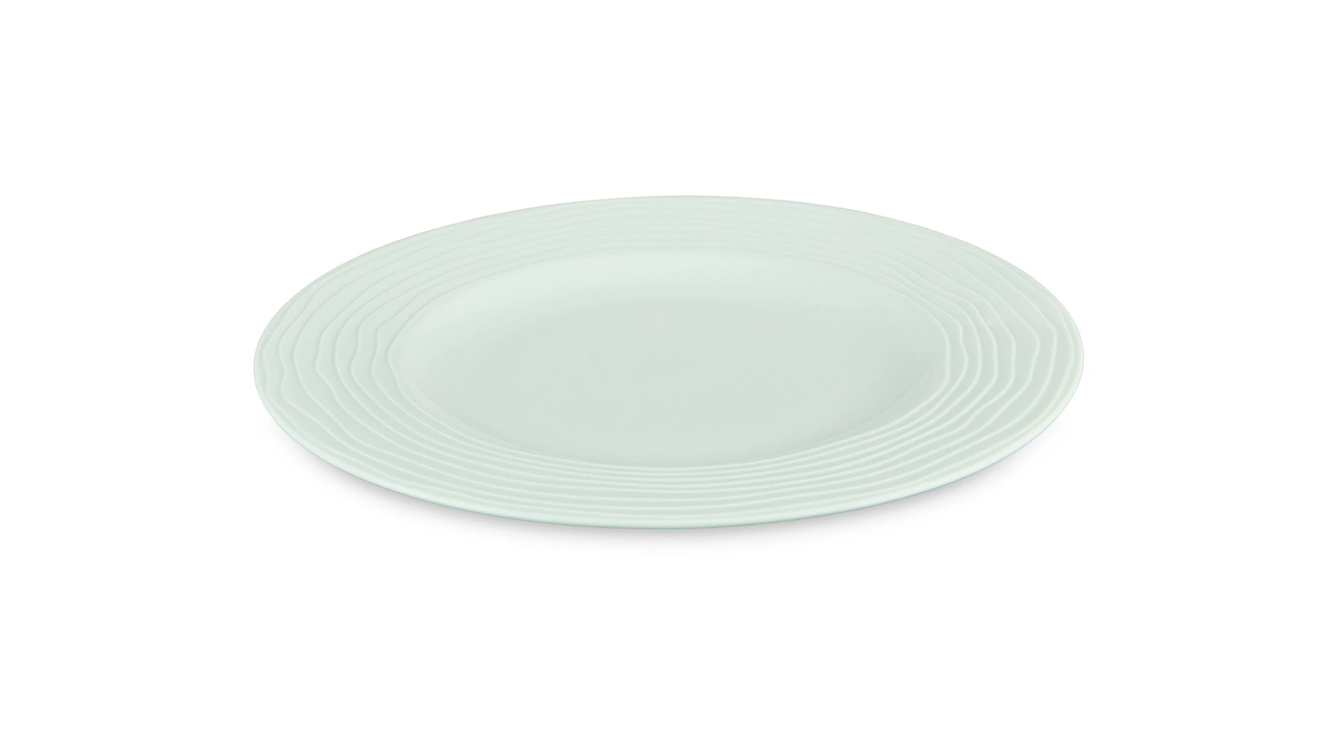 Тарелка закусочная Decor de table Волна 20,5 см, рельеф, фарфор, мятная