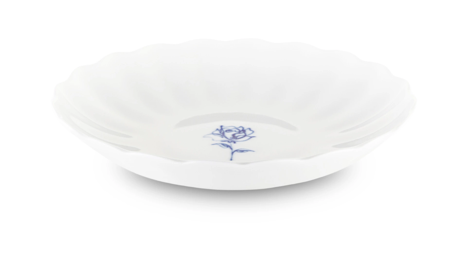 Сухарница Тюльпан Графические рисунки 21,5 см, фарфор твердый