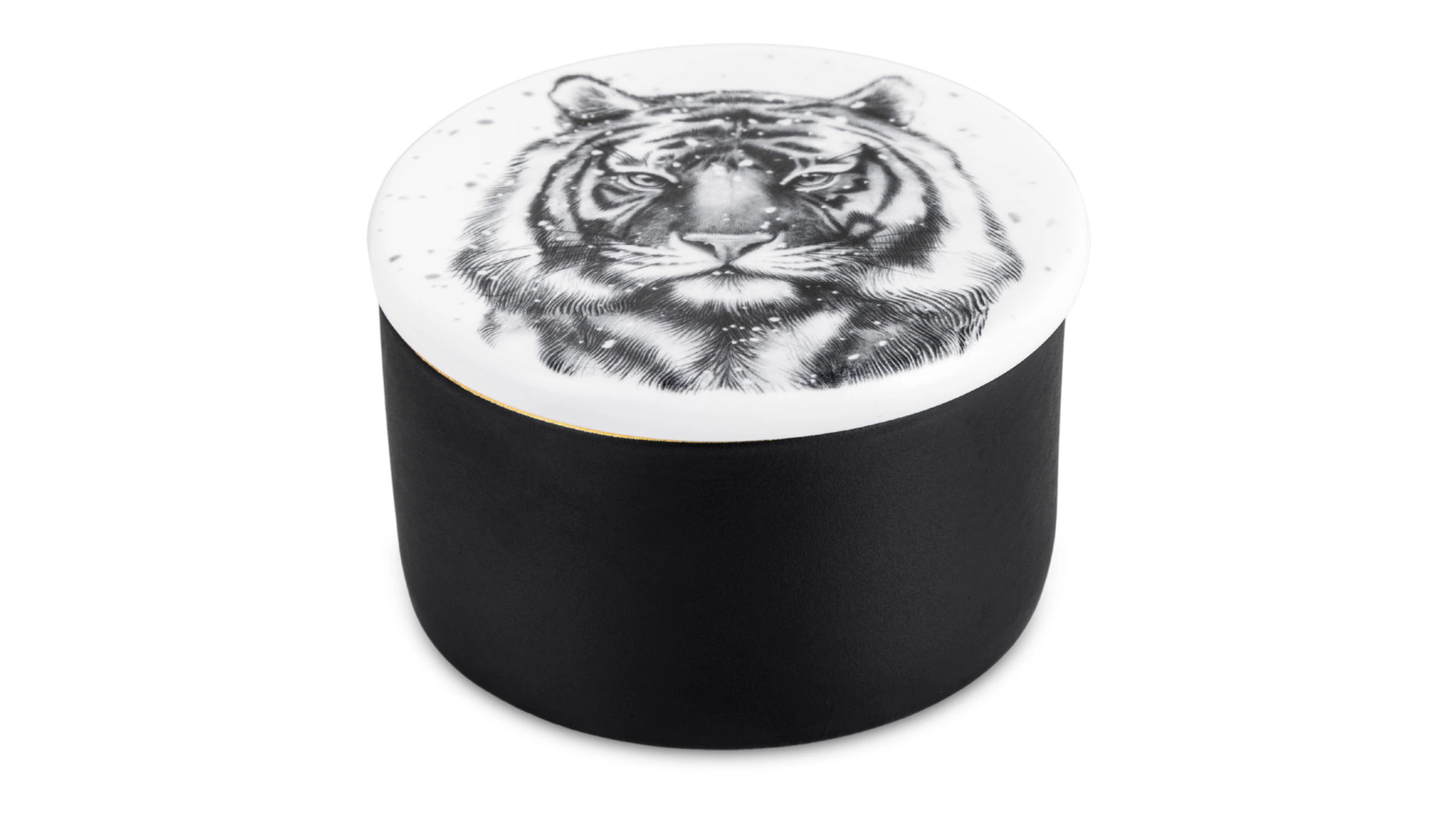 Шкатулка ИФЗ Идиллия Тотем. Тигр 13х13х7 см, фарфор костяной, п/к