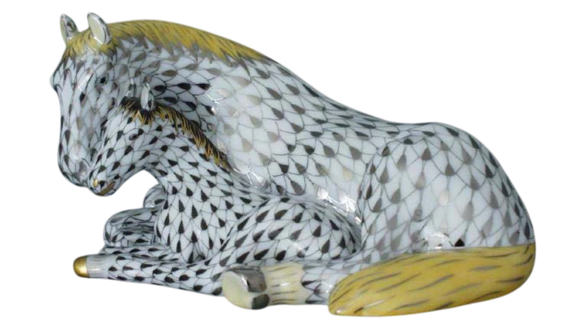 Фигурка Herend Пони с мамой 7х9,5х13 см, фарфор