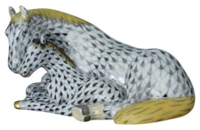 Фигурка Herend Пони с мамой 7х9,5х13 см, фарфор