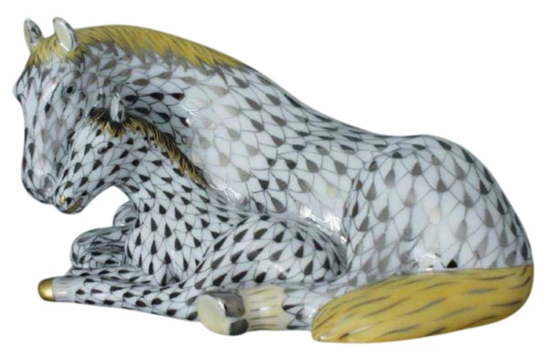 Фигурка Herend Пони с мамой 7х9,5х13 см, фарфор