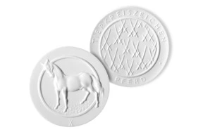 Медальон Meissen Год Лошади 5 см, фарфор