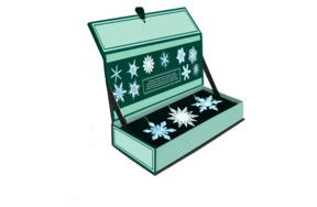 Набор хрустальных снежинок Shirokov, 3 шт, хрусталь бессвинцовый, п/к