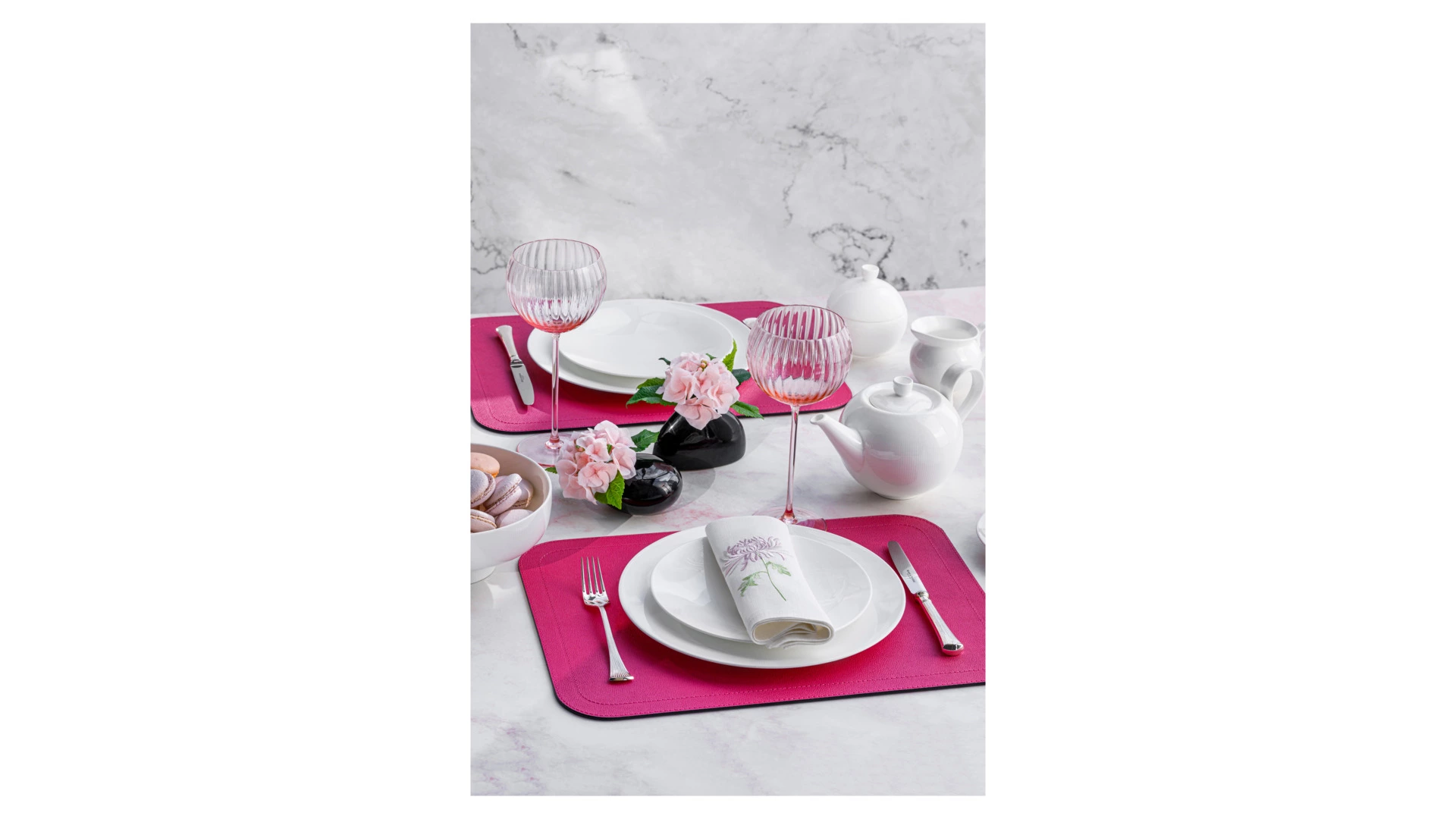 Сервиз чайный Decor de table Плиссе на 6 персон 20 предметов, фарфор костяной, п/к