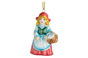 Игрушка елочная Лефортовский фарфор Красная шапочка 7х4,7х10,3 см, фарфор, ручная работа, п/к