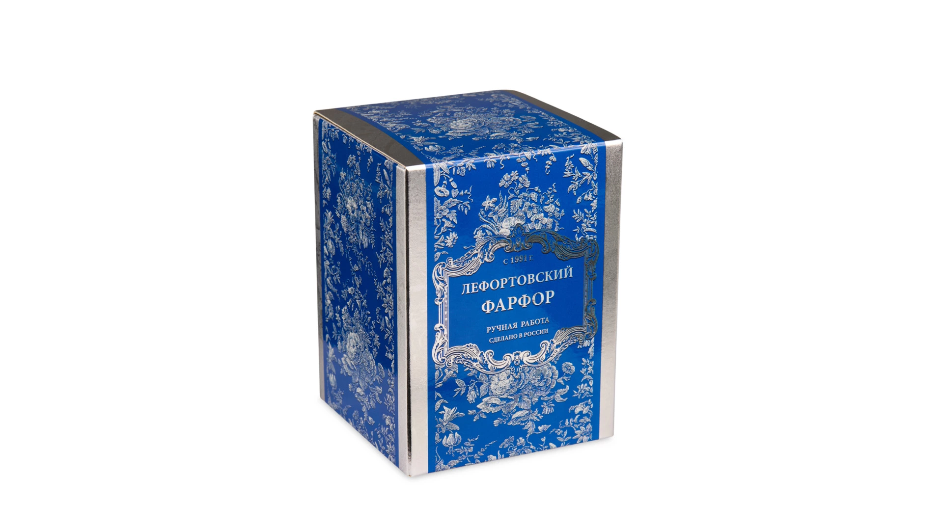 Игрушка елочная Лефортовский фарфор Снегурочка кобальт 4,5х4,5х9 см, фарфор, ручная работа, п/к