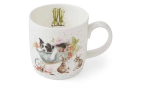 Кружка Royal Worcester Забавная фауна Пес Сладок сон трудящегося 310 мл, фарфор костяной
