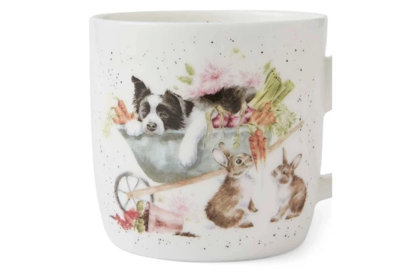 Кружка Royal Worcester Забавная фауна Пес Сладок сон трудящегося 310 мл, фарфор костяной