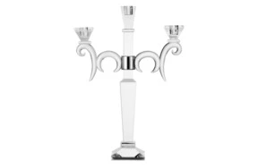 Канделябр на 3 свечи Decor de table Хрустальное вдохновение 28х40 см, хрусталь бессвинцовый, п/к