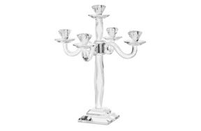 Канделябр на 5 свечей Decor de table Хрустальное вдохновение 43 см, хрусталь, п/к