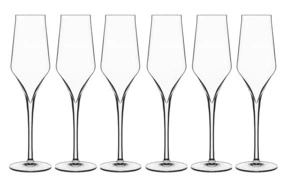 Набор бокалов для шампанского Luigi Bormioli Супремо 240 мл, 6 шт, стекло хрустальное