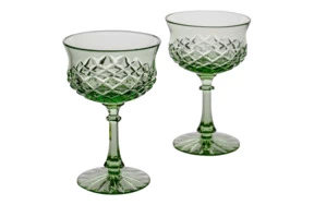 Набор фужеров для шампанского ГХЗ Тюльпан Ромбы 240 мл, 2 шт, хрусталь