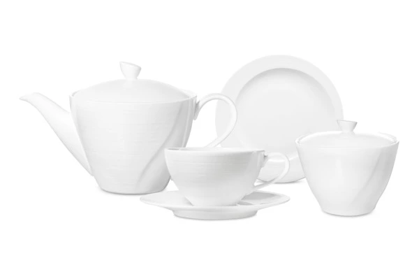 Сервиз чайный Narumi Воздушный белый на 6 персон 20 предметов, фарфор костяной