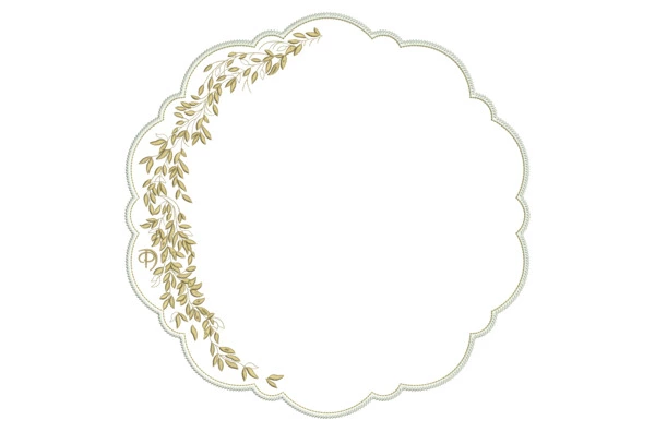 Набор плейсматов Private Decor collection Jardin Mаjоrelle 43 см, 2 шт, экокожа, бело-золотой