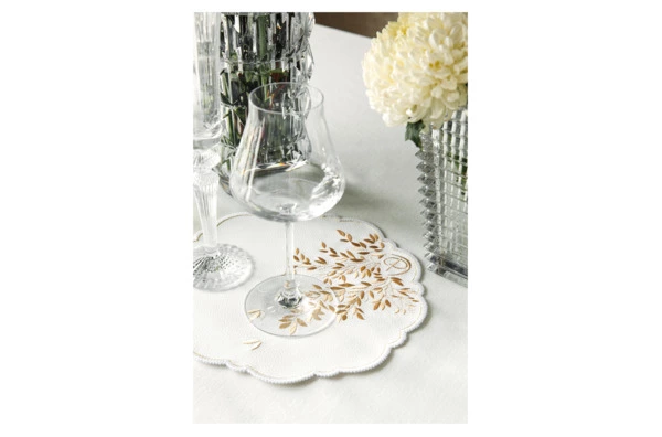 Набор плейсматов Private Decor collection Jardin Mаjоrelle 43 см, 2 шт, экокожа, бело-золотой