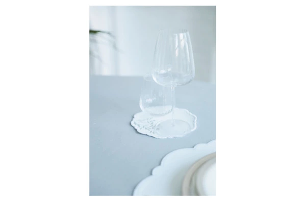 Набор плейсматов Private Decor collection Jardin Mаjоrelle 43 см, 2 шт, экокожа, белый с серебристым