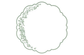 Набор плейсматов Private Decor collection Jardin Mаjоrelle 43 см, 2 шт, экокожа, бело-зеленый