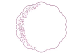 Набор плейсматов Private Decor collection Jardin Mаjоrelle 43 см, 2 шт, экокожа, бело-розовый