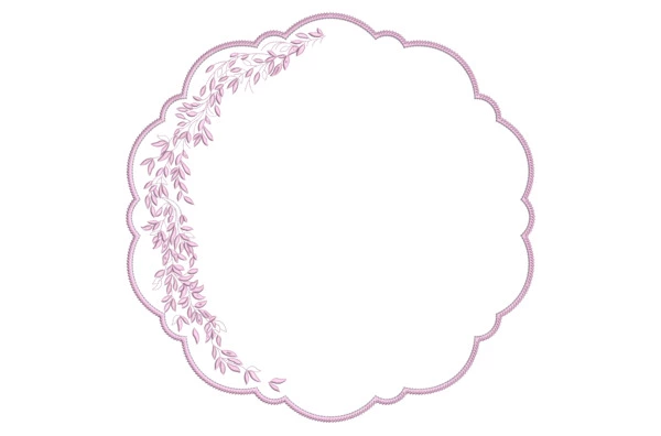 Набор плейсматов Private Decor collection Jardin Mаjоrelle 43 см, 2 шт, экокожа, бело-розовый