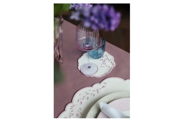 Набор плейсматов Private Decor collection Jardin Mаjоrelle 43 см, 2 шт, экокожа, бело-розовый