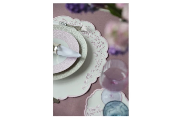 Набор плейсматов Private Decor collection Jardin Mаjоrelle 43 см, 2 шт, экокожа, бело-розовый