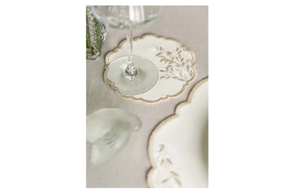 Набор плейсматов Private Decor collection Jardin Mаjоrelle 43 см, 2 шт, экокожа, молочный